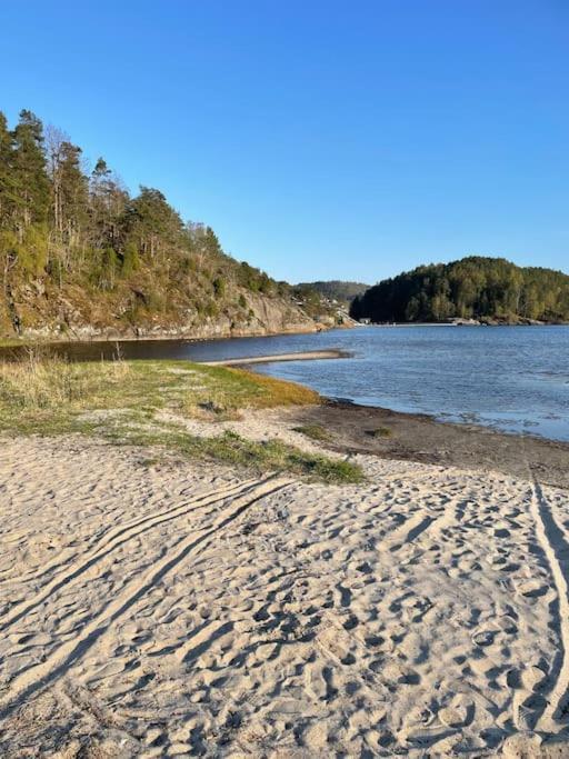 Leilighet Ved Sjoen Med Strand Apartment Porsgrunn Bagian luar foto