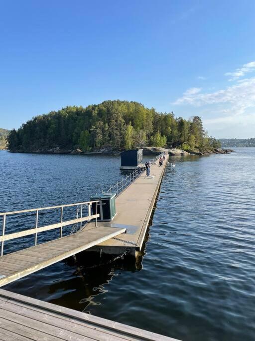 Leilighet Ved Sjoen Med Strand Apartment Porsgrunn Bagian luar foto